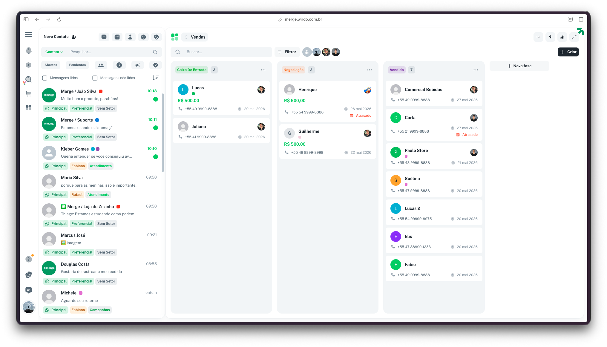 Merge Platform — CRM and WhatsApp