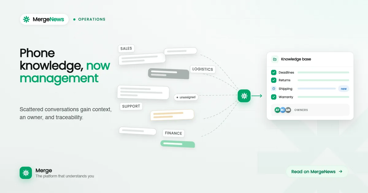 Your whole company runs on WhatsApp. You need to organize the knowledge trapped there